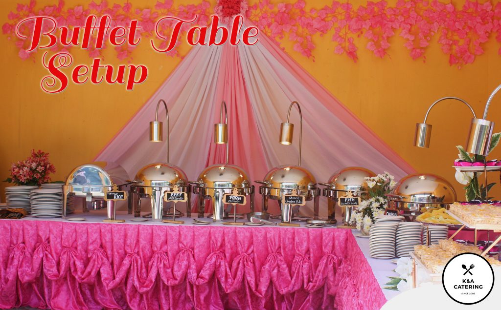 Buffet table setup